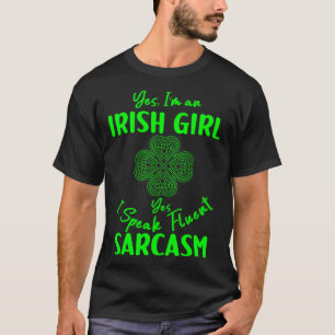 T-shirt Oui Je suis une Irlandaise Fille Je Parle Fluent S