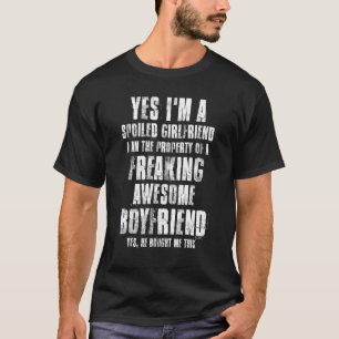 T-shirt Oui, Je Suis Une Petite Amie Gachée, Mais Pas La V