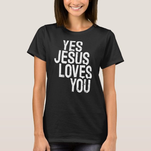 T-shirt Oui Jésus t'aime (Devant)