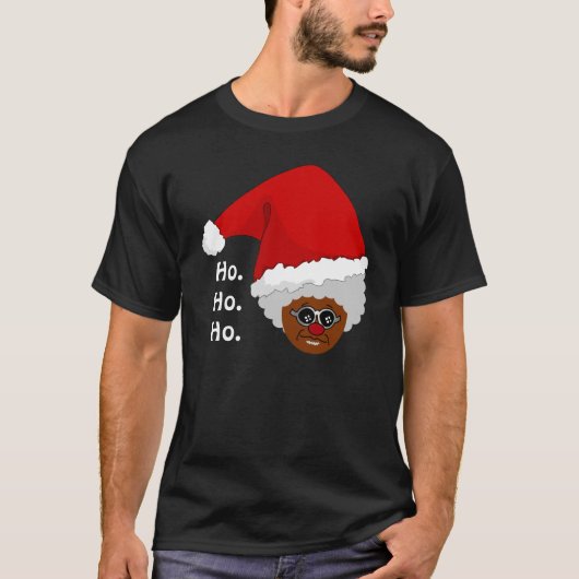 T-shirt Oui, la Virginie, il y a un père noël noir (Devant)