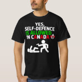 T-shirt Oui l'autodéfense est autorisée au Canada Funny St (Devant)