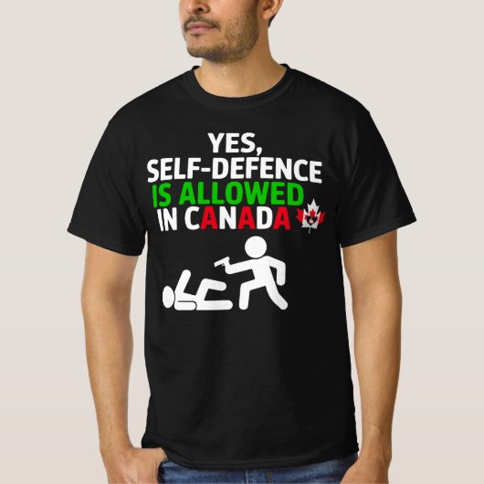T-shirt Oui l'autodéfense est autorisée au Canada Funny St (Devant)