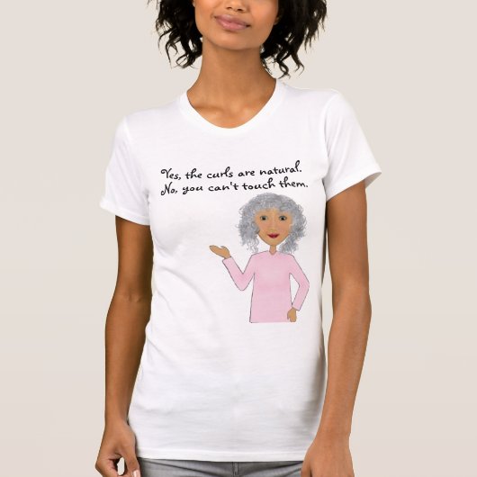 T-shirt "Oui, les boucles sont naturelles", cheveux bouclé (Devant)