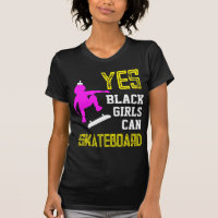 OUI LES FILLES PEUVENT SKATEBOARD Afro Skater Girl