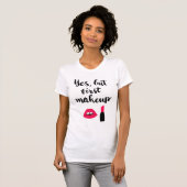 T-shirt Oui mais première expression mignonne du (Devant entier)