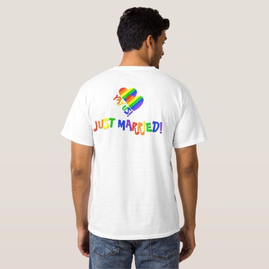 T-shirt OUI, NOUS ! Les Couples Gay Fierté Juste Marié T C (Dos entier)