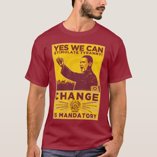 T-shirt Oui nous pouvons ! Camarade Obama Spoof Shirt (Devant)