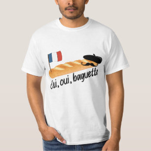 T-shirt Oui Oui Baguette - Drôle de la cuisine française