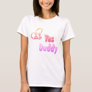 T-shirt Oui, papa avec des menottes, des vêtements coquin