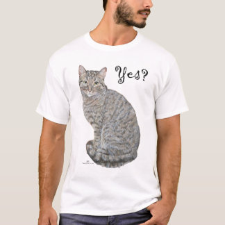 T-shirt Oui? Tabby Cat est ouvert