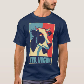 T-shirt Oui Végétarien Végétarien Vache