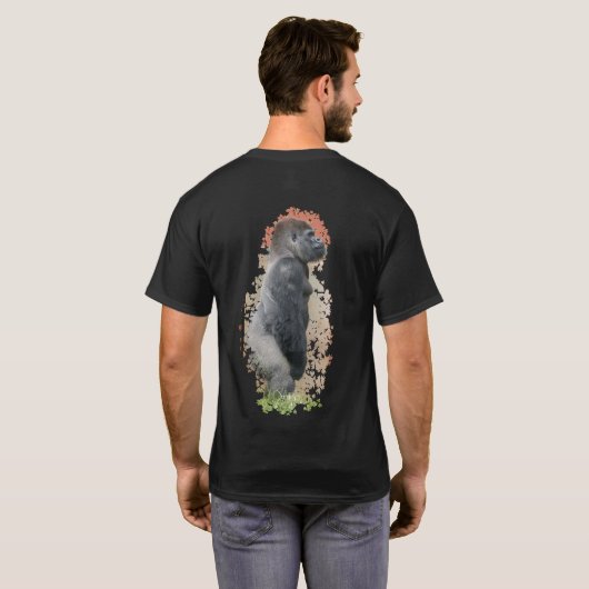 T-shirt Oumbi debout – Force du dos argenté (Dos entier)