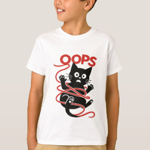 T-shirt Oups ! Graphique de chats à carreaux