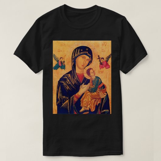 T-shirt Our Lady of Perpetual Help Byzantine icon (Design devant)