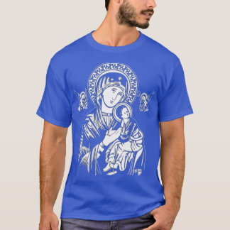 T-shirt Our Lady Of Perpetual Help on navy 1
