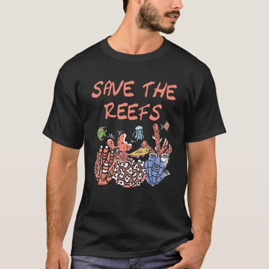 T-shirt Our Planet The Animals Sea Ocean Saves The Reefs (Devant)