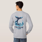 T-shirt Our World Whale Tail Ocean Conservation (Dos entier)