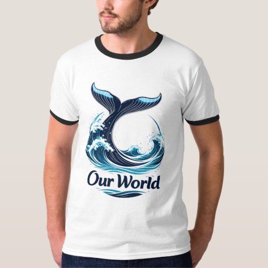 T-shirt Our World Whale Tail Ocean Conservation (Devant)