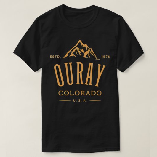 T-shirt Ouray Colorado Awesome Mountain Design Souvenir (Design devant)