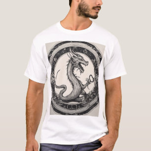 T-shirt Ouroboros Dragon - Symbolisme minimaliste dans le