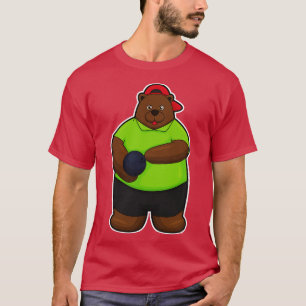 T-shirt Ours à Bowling avec balle de Bowling