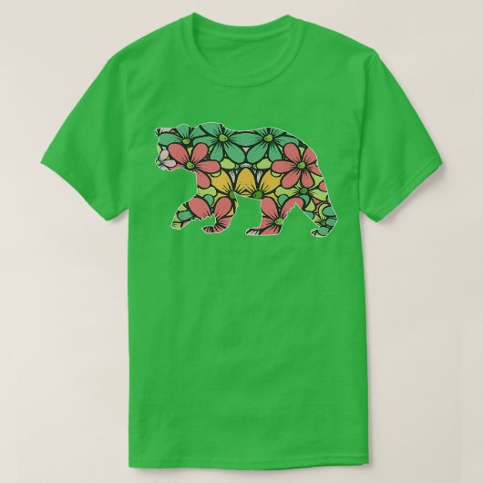 T-shirt Ours à fleurs Premium 736 (Design devant)