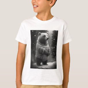 T-shirt Ours adorable portant un doux douillet