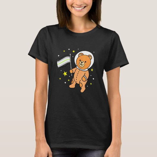 T-shirt Ours Agender Dans L'Espace Fierté Agender (Devant)