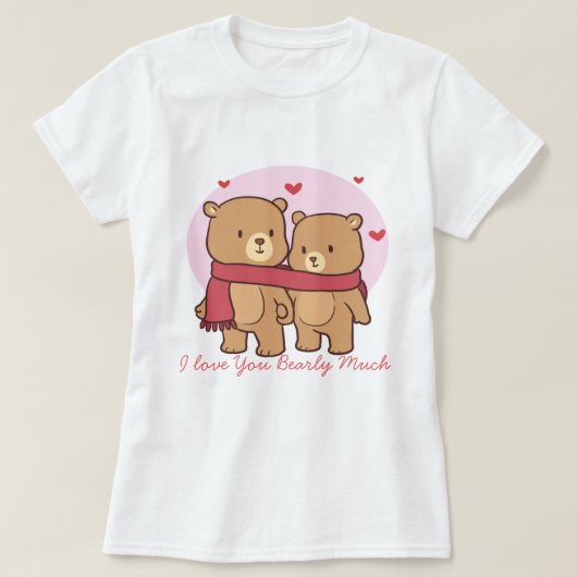 T-shirt ours amoureux (Design devant)