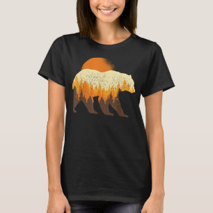 T-shirt Ours animal Nature extérieure Arbres Faune Pleine