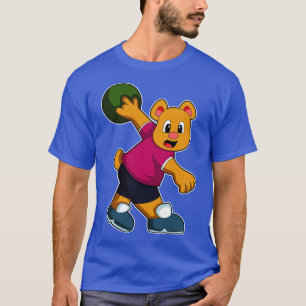 T-shirt Ours au bowling avec boule de bowling 1
