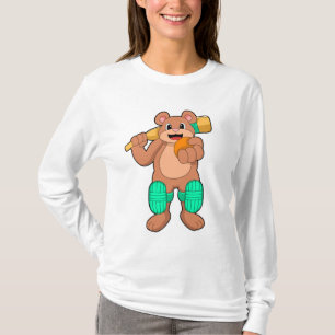 T-shirt Ours au cricket avec chauve-souris de cricket