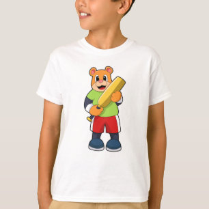 T-shirt Ours au cricket avec chauve-souris de cricket