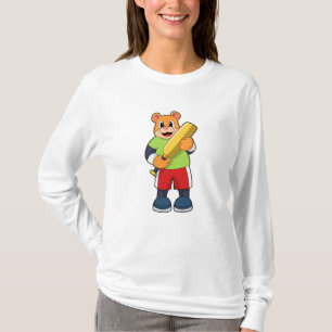 T-shirt Ours au cricket avec chauve-souris de cricket