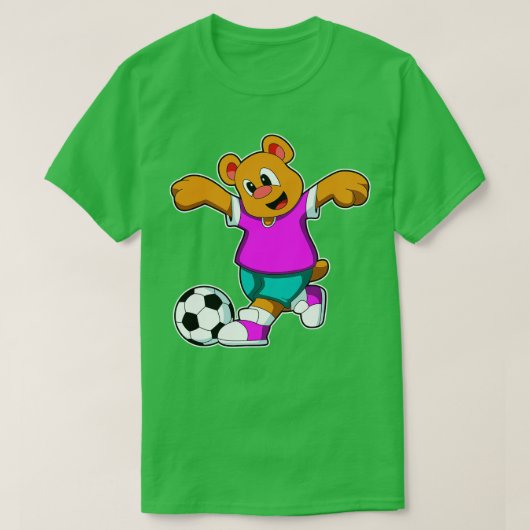 T-shirt Ours au sport avec soccer (Design devant)