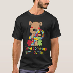 T-shirt Ours autism avec ruban aux couleurs vives