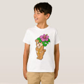 T-shirt Ours avec fleur d'Hibiscus (Devant entier)
