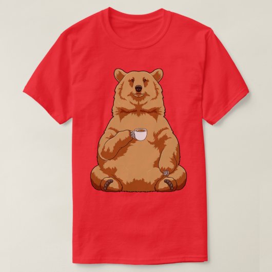 T-shirt Ours avec la coupe de café (Design devant)