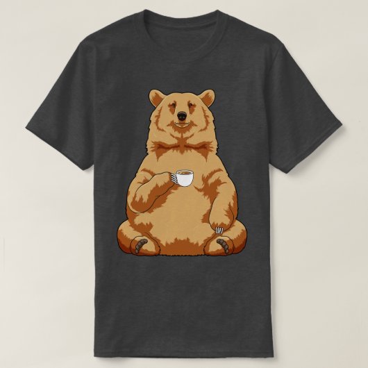 T-shirt Ours avec la coupe de café (Design devant)