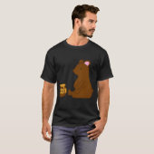 T-shirt Ours avec pot de miel garçon de famille (Devant entier)
