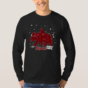 T-shirt Ours Beau-Père Chapeau de Père Noël Famille assort