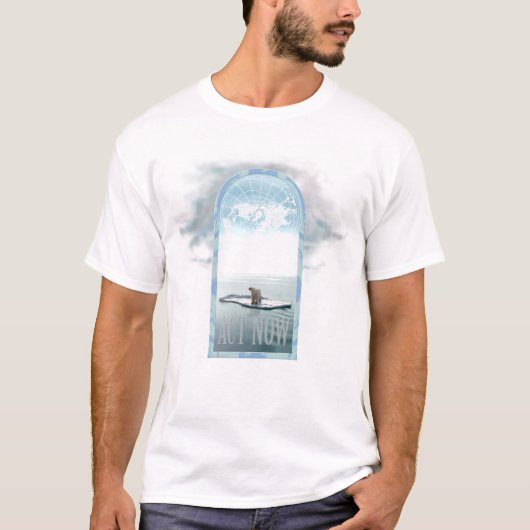 T-shirt Ours blanc blanc (Devant)