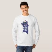 T-shirt Ours Bleu Indien Fashing Teddy Feather (Devant entier)