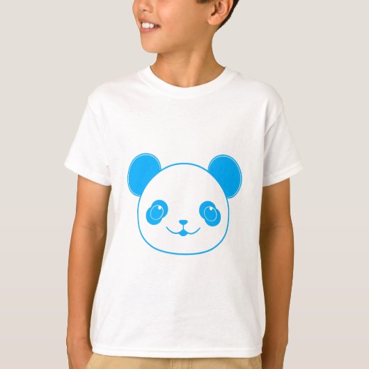 T-shirt Ours bleu Kawaii Panda (Devant)