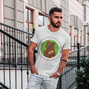 T-shirt Ours Brown Avec Crème Glaciaire
