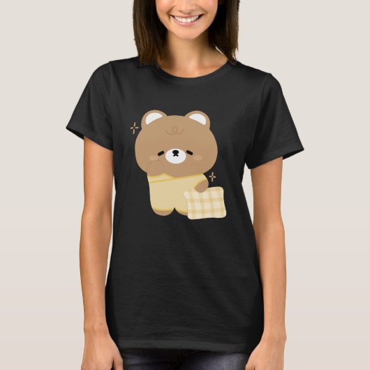 T-shirt Ours Brown mignon (Devant)