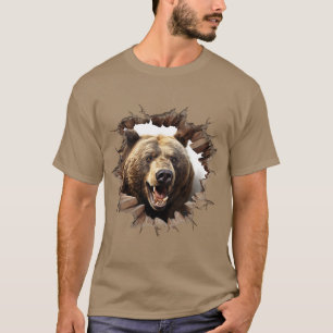 T-shirt Ours Brun