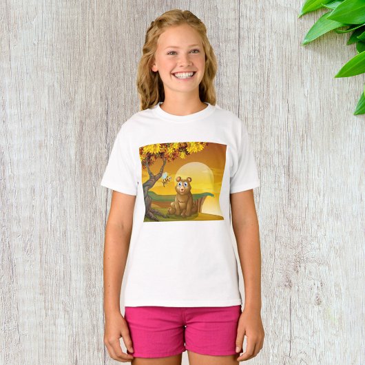 T-shirt Ours Brun Coucher de Soleil