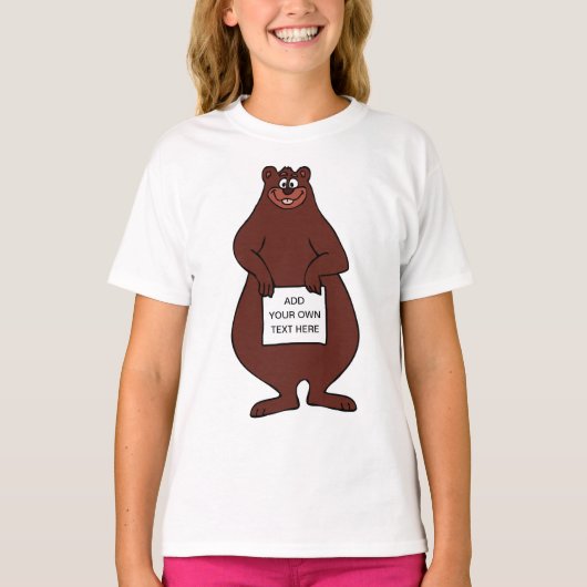 T-shirt Ours Brun Drôle (Devant)