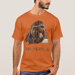 T-shirt Ours brun grizzly de l'île Orcas dans la neige Was
